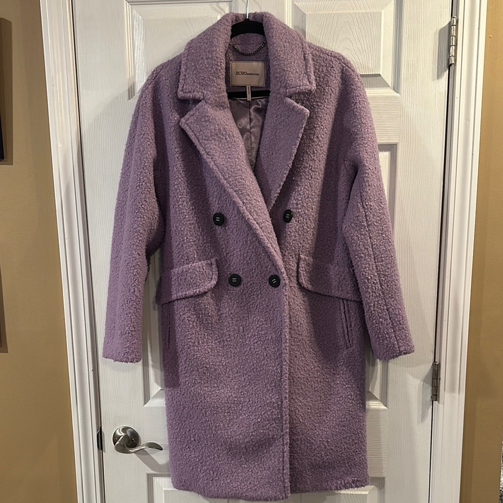 Lavender Double-Breasted Coat